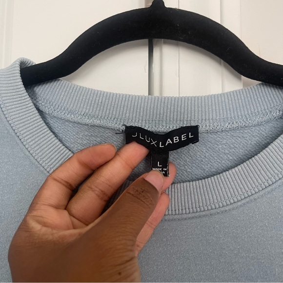 JLUXLABEL Crewneck Cotton Fleece Bodysuit - Picture 3 of 7